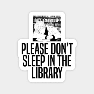 Banana Fish - Ash Lynx Please Don't Sleep in The Library Sticker